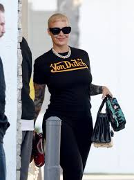 Amber Rose Sshows Off New Face Tattoo Of Her Kids Names Sebastian And Slash In Los Angeles 02 11 2020 In 2020 Amber Rose Street Style Amber Rose Style