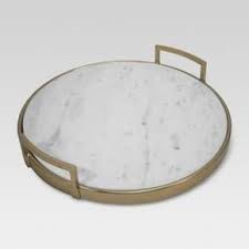 Enhance The Look Of Your Vanity Display By Adding The Gold And Marble Tray From Project 62 153 This Round Marble Tray Marble Tray Marble Serving Trays Tray