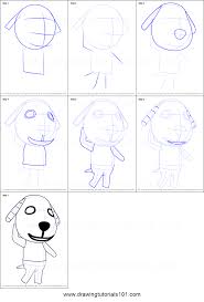 How To Draw Biskit From Animal Crossing Printable Drawing Sheet By Drawingtutorials101 Com Animal Crossing Drawing Sheet Drawings