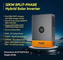 Amazon.com: PowMr Hybrid Solar Inverter 12000W, 48V to 120 ...