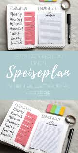 Weitere ideen zu speiseplan, essen planer, planer. Speiseplan Bullet Journal Pinselleicht Einfaches Hand Lettering Fur Jeden