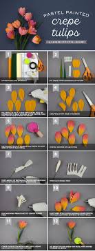 Pastel Painted Crepe Paper Tulips For Your Home Lia Griffith Paper Flowers Diy Tissue Paper Flowers Paper Flower Tutorial