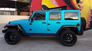 Black 4 Door Jeep Wrangler 2017 2017 Jeep Wrangler 4 Door 1 3m Satin Ocean Shimmer 2 Angry Bird Grill Color Matched 3 Radiance Light Bar 4 Colorshif Vinyl Wrap 4 Door Jeep Wrangler Jeep