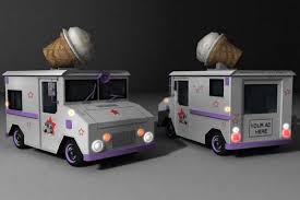 Icecream Truck 3d Model Flatpyramid Ice Cream Truck Trucks Vehicles