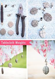 Check out our tablecloth clips selection for the very best in unique or custom, handmade pieces from our table linens shops. Diy Tablecloth Weights For Outdoor Meals Shelterness