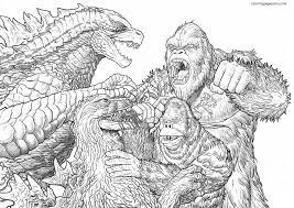 We just released our amazing game book game for kids. Godzilla And Kong Coloring Pages Coloring Pages For Kids And Adults