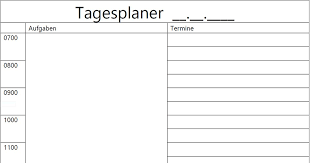 Tagesplaner Als Word Und Pdf Vorlage Zum Ausdrucken Tagesplan Tagesplan Vorlagen Vorlagen
