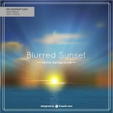 Blurred sunset background with sailboat vector. Blur Beach Sunset Background Free Vector