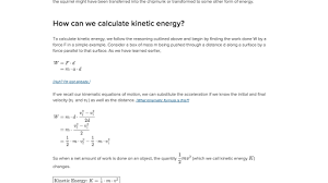 It turns out there's a connection between the . What Is Kinetic Energy Article Khan Academy