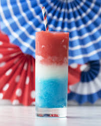 Red White And Blue Slushie Slushies Slushie Recipe Blue Drinks
