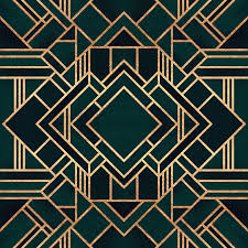 Art Deco Ii Canvas Art By Elisabeth Fredriksson Art Deco Pattern Art Deco Art Deco Fashion