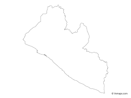 Outline Map Of Liberia Free Vector Maps Map Vector Map Map Outline