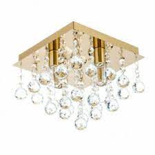 Sold and shipped by lamps plus. Orlando 4 Light Small Square Bathroom Flush Ceiling Light Satin Brass Litecraft Ebay