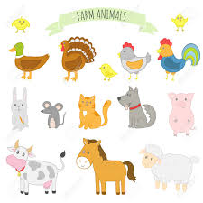 Ilustracion De Los Animales Domesticos De Granja Para Ninos Ilustraciones Vectoriales Clip Art Vectorizado Libre De Derechos Image 43712165 Caricaturas educativas para ninos en espanol. ilustracion de los animales domesticos de granja para ninos