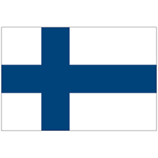 The flag features a blue cross on a white background. Finland Flag American Flags Express
