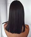 Shoulder Length Black Straight Hair
