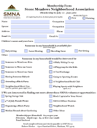 Application forms choose the form, download it, fill it in and submit. New Member Application Form Stone Meadows Neighborhood Association