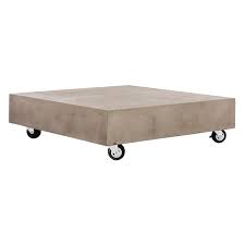 Safavieh Concrete Indoor Outdoor Rolling Coffee Table Indoor Concrete Safavieh Out Coffee Table With Casters Coffee Table Square Concrete Coffee Table