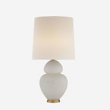 The uneven, natural finish of this table lamp base is the perfect way to bring the feel of coastal living into your home. Michelena Table Lamp In Chalk White Andrew Martin
