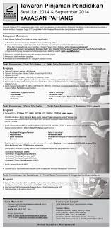 Buktikan kemudahannya dengan mengajukan pinjaman bulanan online langsung cair 2021. Tawaran Pinjaman Pendidikan Yayasan Pahang Sesi Jun Sept 2014 Pengajar