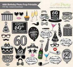 60th Birthday Photo Booth Props Free Printable Sixtieth Birthday Party Photo Booth Prop 60th Birthday Party Printable Diamon 60th Birthday Party Decorations Photo Booth Props Birthday Birthday Photo Props