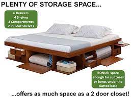 Shop storage beds from ashley furniture homestore. Memomad Bali Storage Platform Bed With Drawers King Size Caramel Beachfront Decor