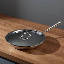 That is to say, perfect. All Clad D3 Stainless 12 Fry Pan With Lid Reviews Crate And Barrel