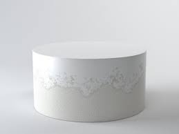 E2b norsk round coffee table with chrome legs, glossy white top with chrome base. Drum Coffee Table 3d Model