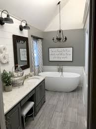 Guest Bathroom Floor Tile Ideas Bathroom Remodel Master Farmhouse Master Bathroom Bathrooms Remodel