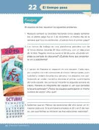 (elija la respuesta correcta para los verbos en. 22 El Tiempo Pasa Ayuda Para Tu Tarea De Desafios Matematicos Sep Primaria Cuarto Respuestas Y Explicaciones