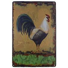 5 out of 5 stars. Tisoso Cool Rooster Black White Chicken Retro Vintage Metal Tin Signs Farm Decorative Country Home Decor Signs Gift 8 X 12 Buy Online In Dominica At Dominica Desertcart Com Productid 126766830