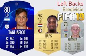 Join the discussion or compare with others! Fifa 19 Eredivisie Best Left Backs Lb Ratings