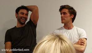 Video footage shows two members of the security team tripping up as they tried to catch the pitch invader as the crowd jeered. Poldark S3 Screening Aidan Turner And Jack Farthing Poldarked Poldark Poldark Cast Ross Poldark