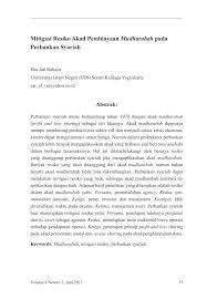 Kegiatan ini lebih dominan dikenal dengan istilah mengidentifikasi risiko atau biasa disebut dengan melakukan diagnosis risiko. Pdf Mitigasi Resiko Akad Pembiayaan Mudharabah Pada Perbankan Syariah