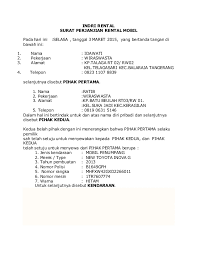 Penjelasan lengkap seputar contoh surat perjanjian yang baik dan benar (sah secara hukum). Contoh Surat Rental Mobil
