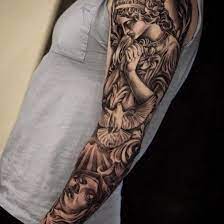 77 Beautiful Spiritual Angel Tattoo Designs Media Democracy Angel Sleeve Tattoo Tattoos Sleeve Tattoos