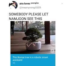 Somebody Please Let Namjoon Seveﬂthivs This Bonsai Tree Is A Robotic Smart Assistant