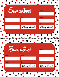 disney world surprise announcement sign with countdown and fake ticket boarding pass