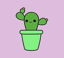 How to draw a cactus is the point of this video. Cute Cactus In Green Pot By Peppermintpopuk Cactus Drawing Cactus Cartoon Cactus Illustration