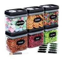 Chef's Path Airtight Food Storage Containers 1.5L (Set of 6) for Kitchen &  Pantry Organization - Clear Plastic Canisters for Cookies, Herbs, Spices,  ...