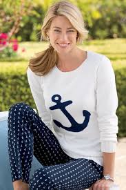 Anchor Sweater By Jg Hook Chadwicks Of Boston Anchor Sweater Nautical Outfits Sailor Fashion