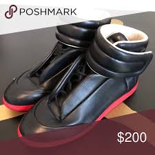 Black And Red Designer Sneakers Maison Martin Margiela Designer Sneaker Maison Martin Margiela Shoes Designer Sneakers Maison Martin Margiela