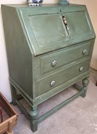 Vintage Bureau Own Mix Of Chalk Paint Sage Green Waxed Antique Dresser Paint Colors Diy Projects