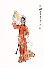 水墨戏剧人物新派画家穆小玫 十艺善缘 chinese culture art chinese art painting chinese painting