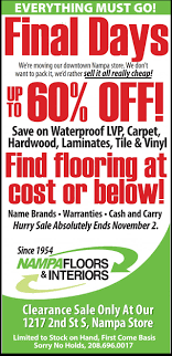 This is nampa floors and interiors 2 18 showroom 399 599 by kboi | kyuu on vimeo, the home for high quality videos and the people who love them. Nampa Floors Interiors Clearance Center Home Facebook