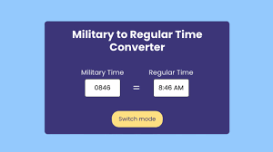 Military Time Converter (24-hour to 12-hour) + Military Time Chart