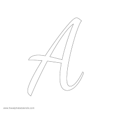 Capital and lowercase, large/ small, and cursive/ print provided. 1950s Casual Cursive Alphabet Stencils Freealphabetstencils Com