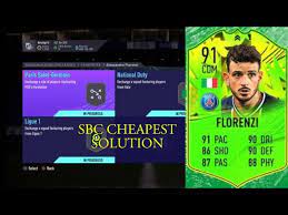 Disponibile una speciale carta tramite sbc. Alessandro Florenzi Sbc Cheapest Solution Fifa21 Youtube