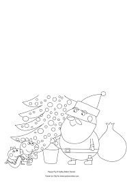 Disegno Di Peppa E George Pig Con Babbo Natale Da Colorare