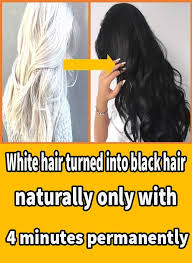 But how true is this? White Hair Turns Into Natural Black Hair With Only 4 Minutes Permanently Grey Hair Remedies Black Hair Tips Change Hair Color